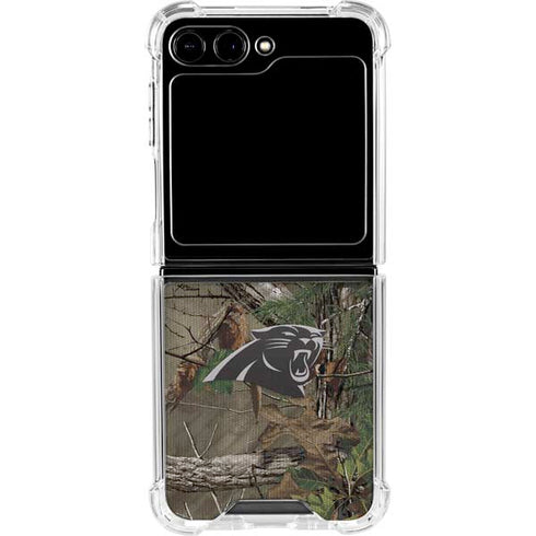 NFL Carolina Panthers Realtree Xtra Green Camo Galaxy Z Flip6 Clear Case